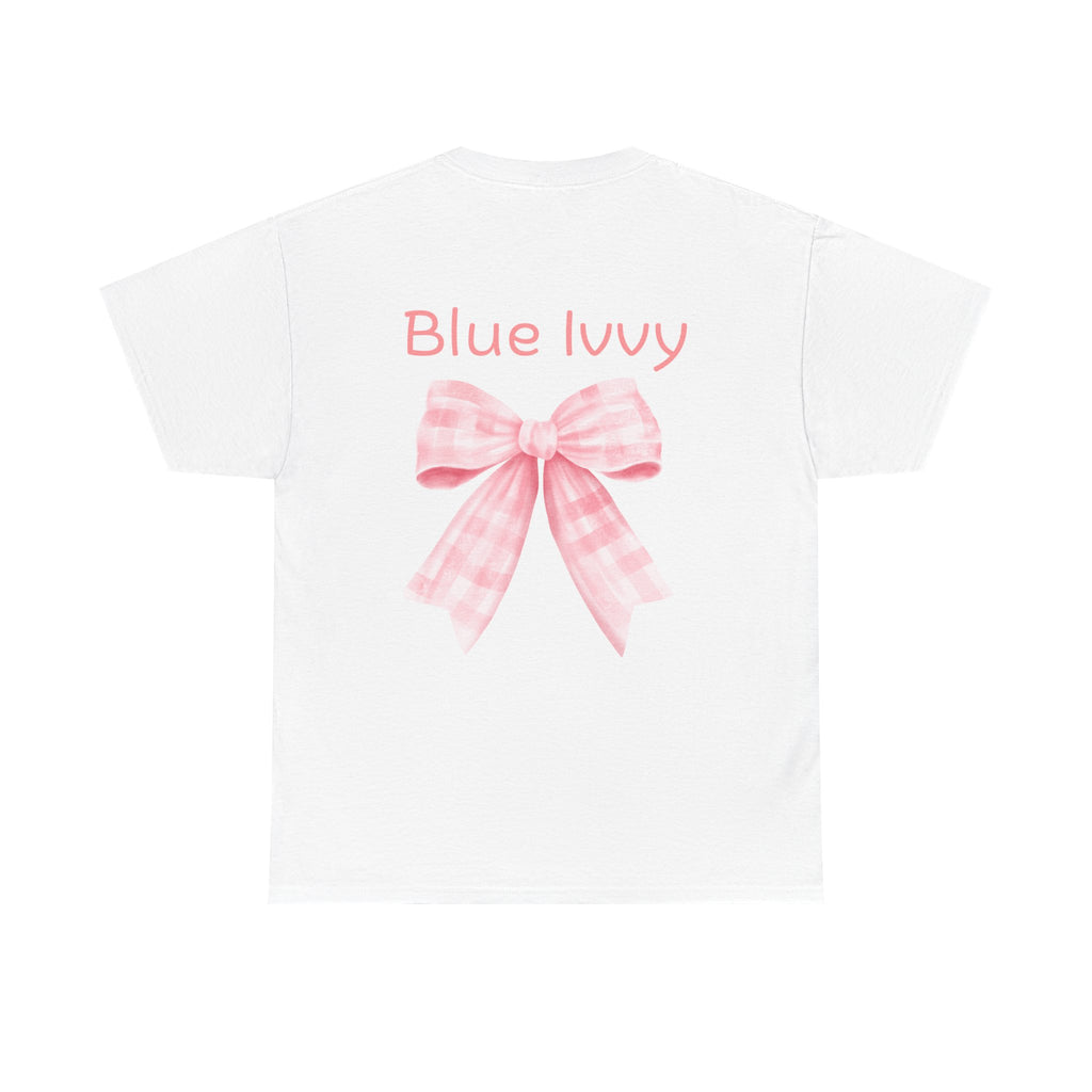 Checkered Bow Cotton Tee