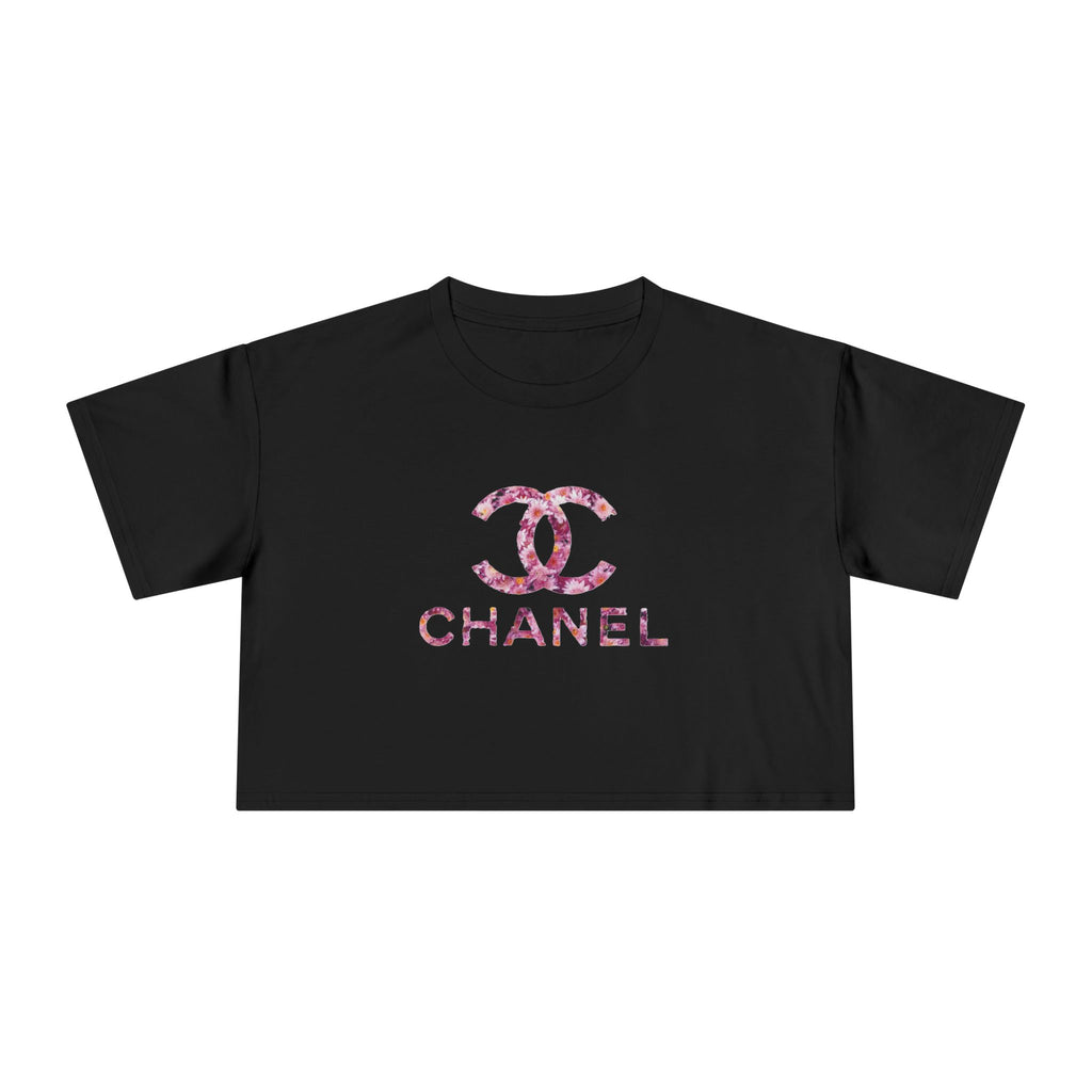 Women's Chanel Glitter Crop Tee