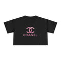 Women's Chanel Glitter Crop Tee