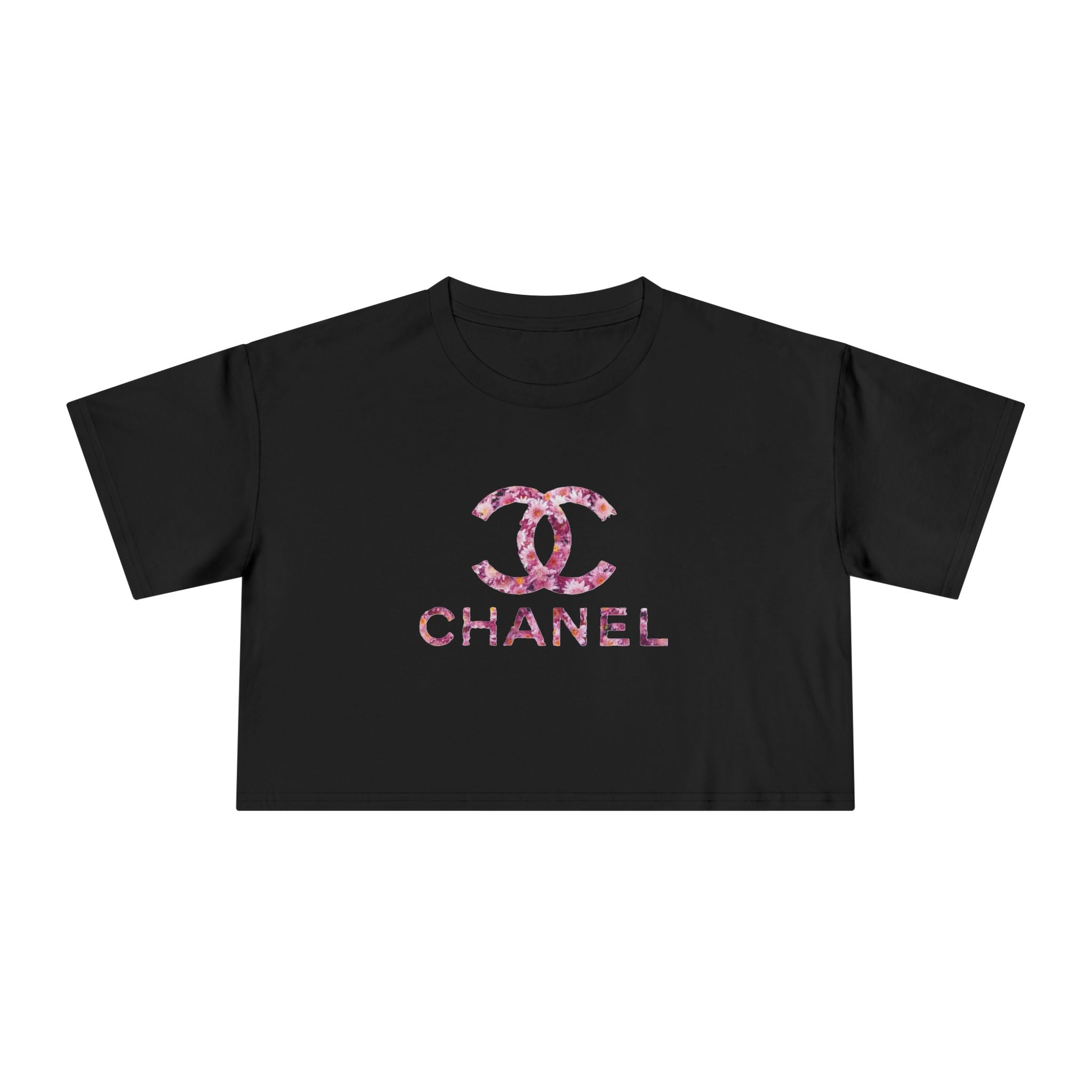 Women's Chanel Glitter Crop Tee