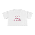 Women's Chanel Glitter Crop Tee