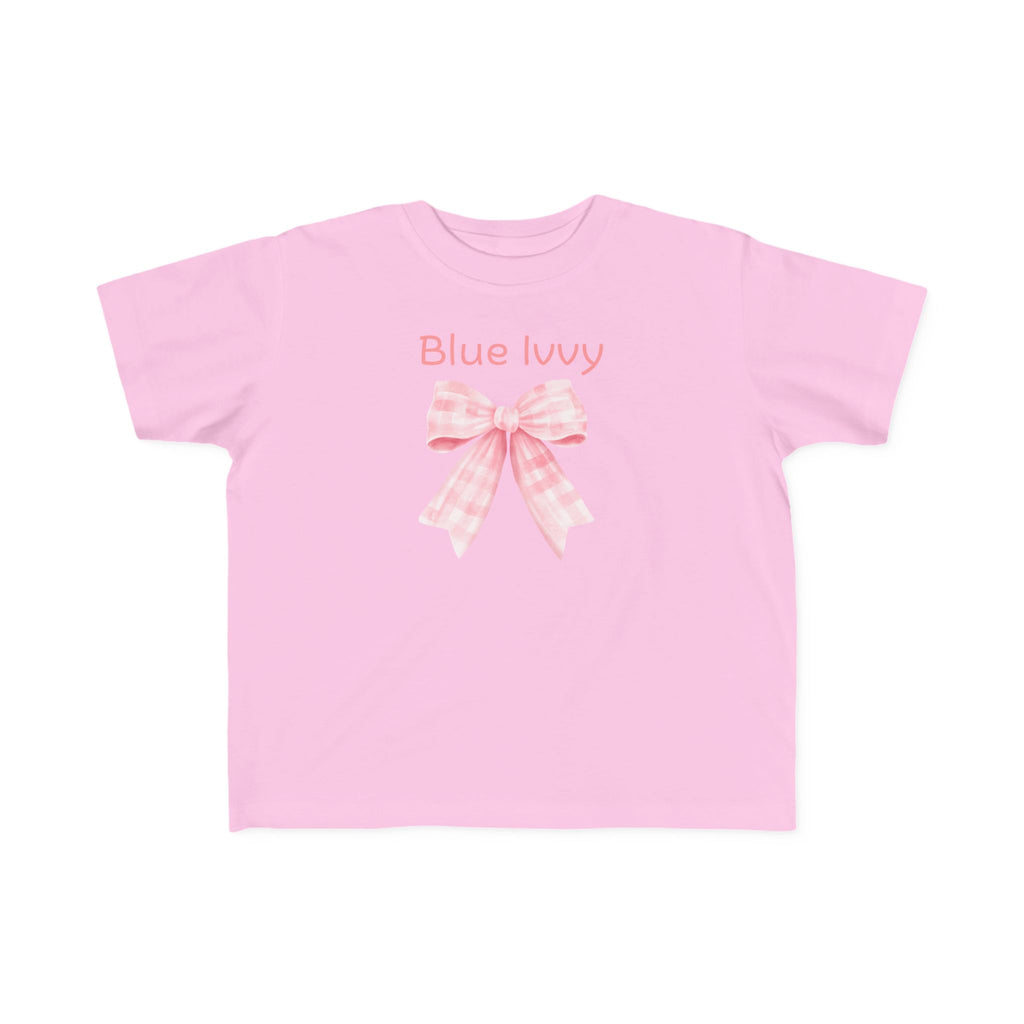 Blue Ivvy Checkered Bow Tee