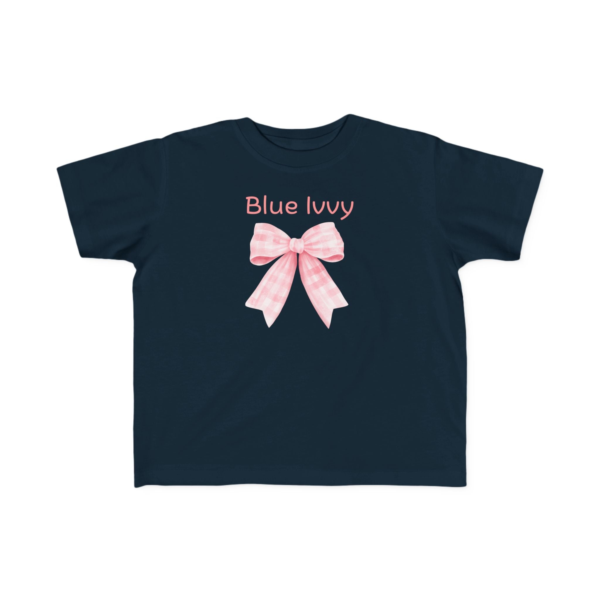 Blue Ivvy Checkered Bow Tee