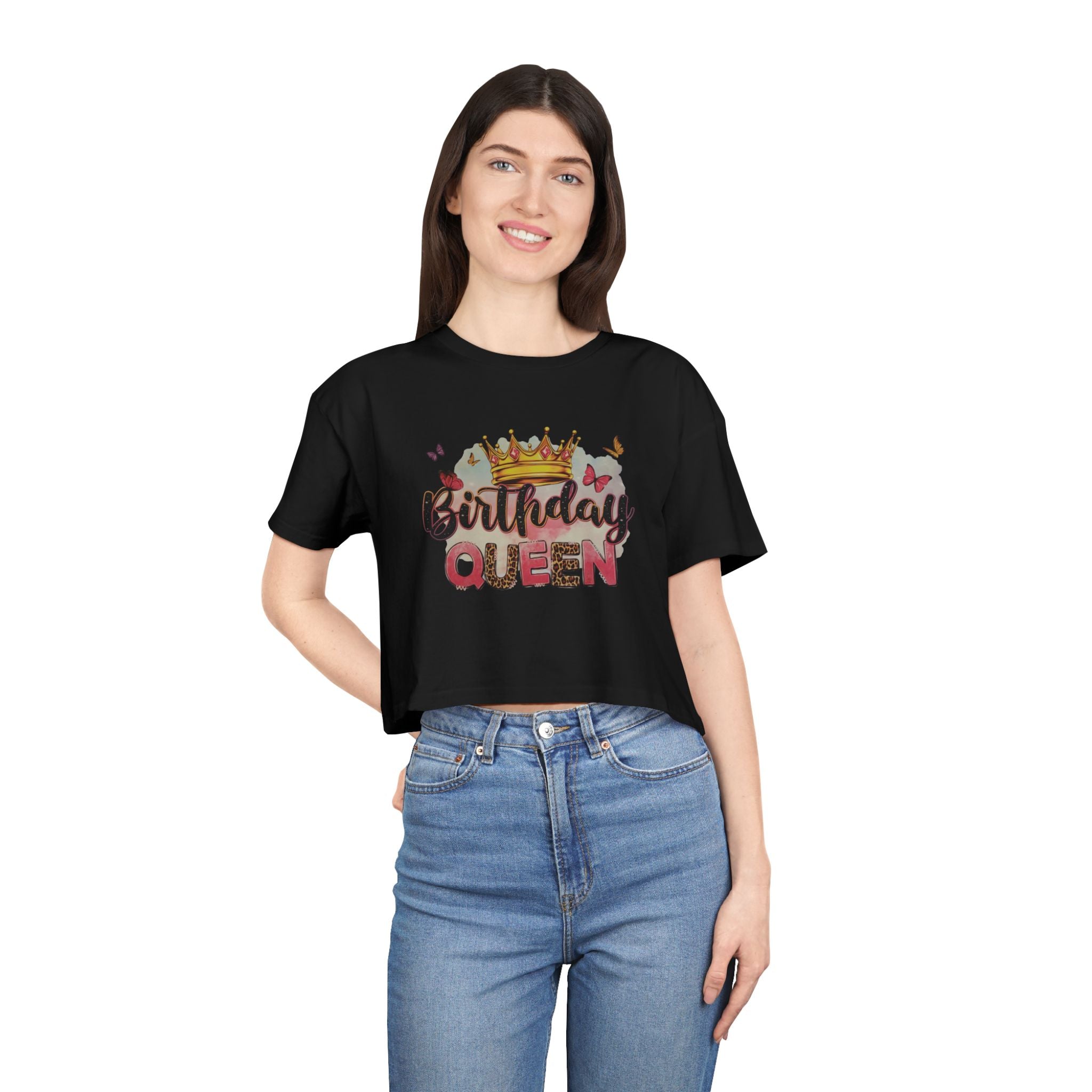 Birthday Queen Crop Tee