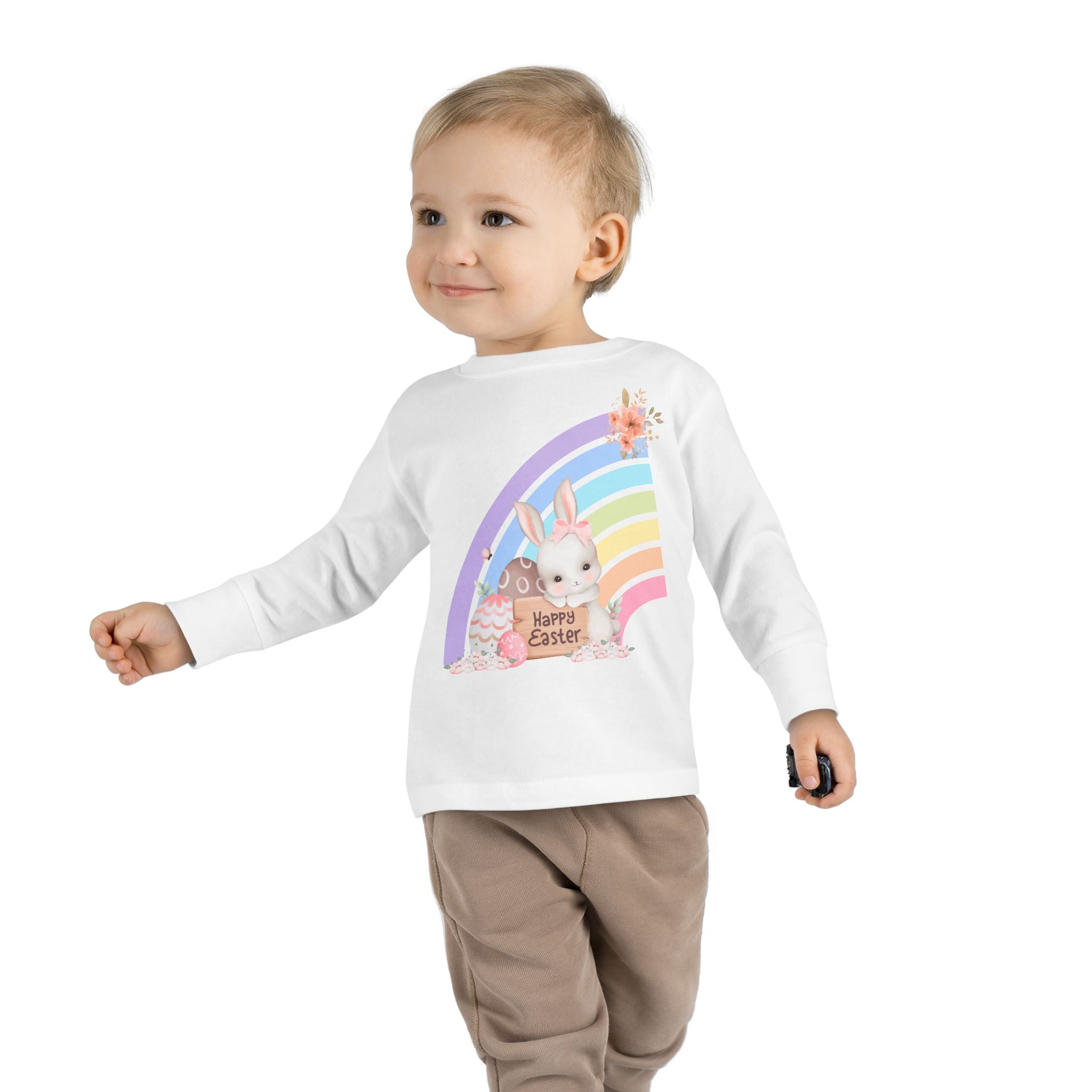 Easter Rainbow Toddler Long Sleeve Tee