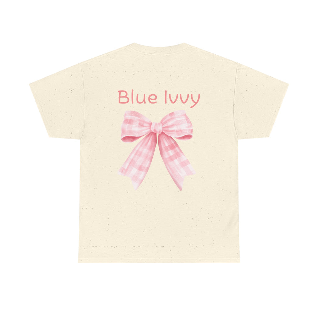Checkered Bow Cotton Tee