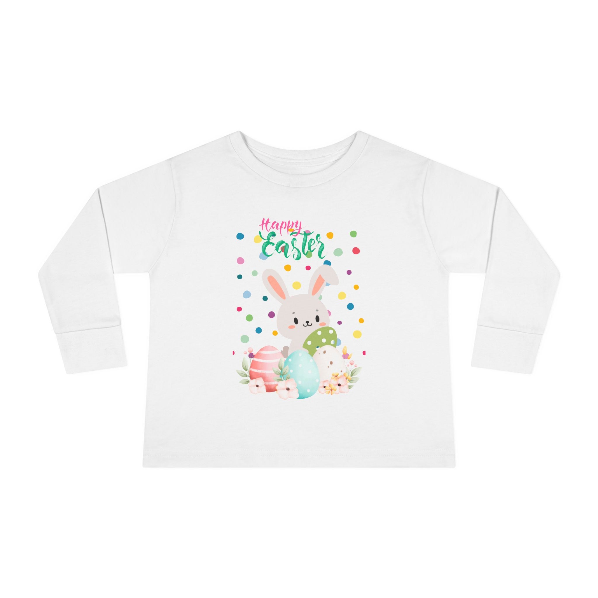 Polka Dot Easter Toddler Long Sleeve Tee