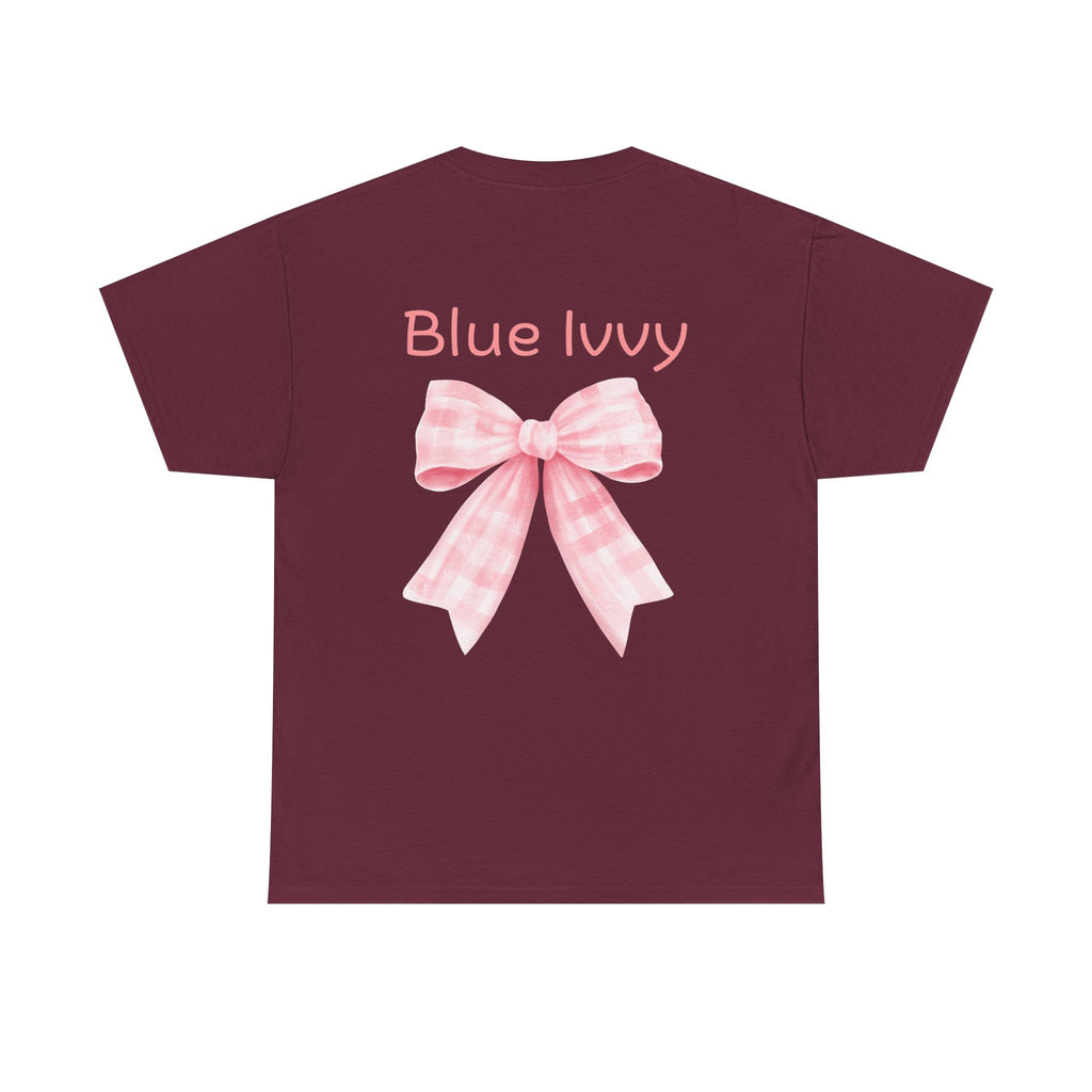 Checkered Bow Cotton Tee