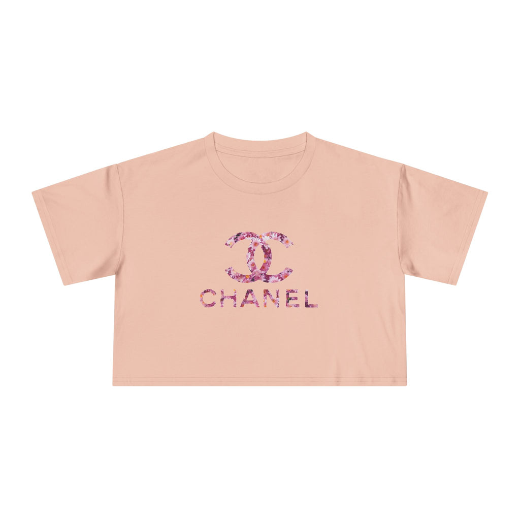Women's Chanel Glitter Crop Tee