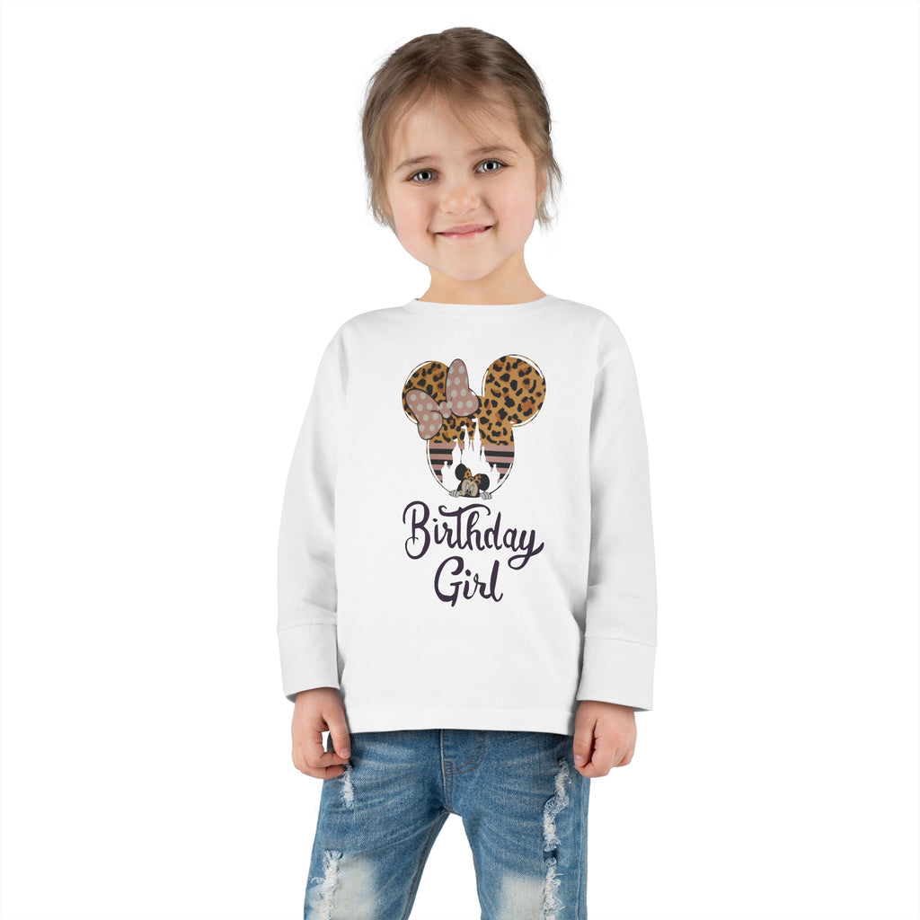 Disney Birthday Girl Toddler Long Sleeve Tee