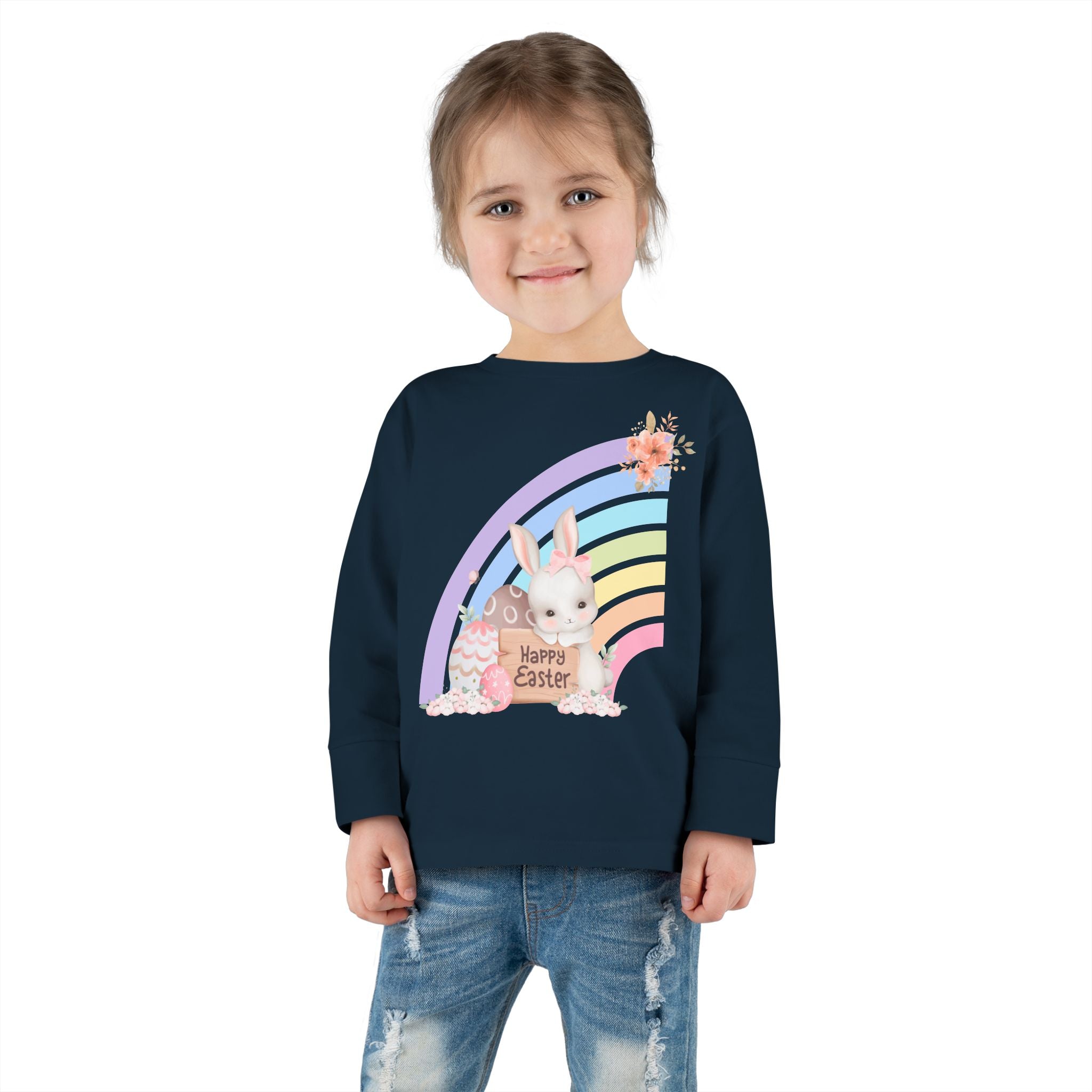 Easter Rainbow Toddler Long Sleeve Tee