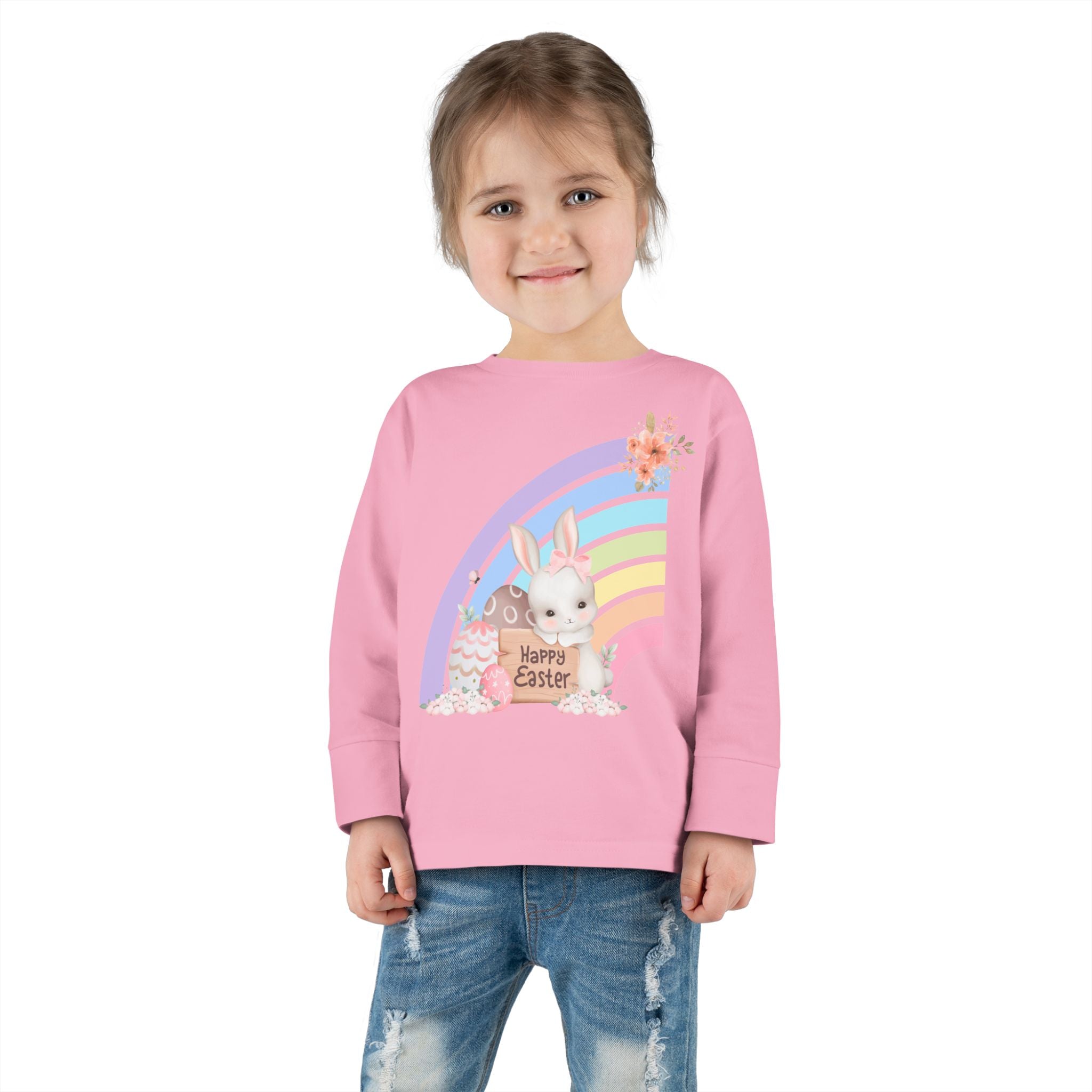 Easter Rainbow Toddler Long Sleeve Tee