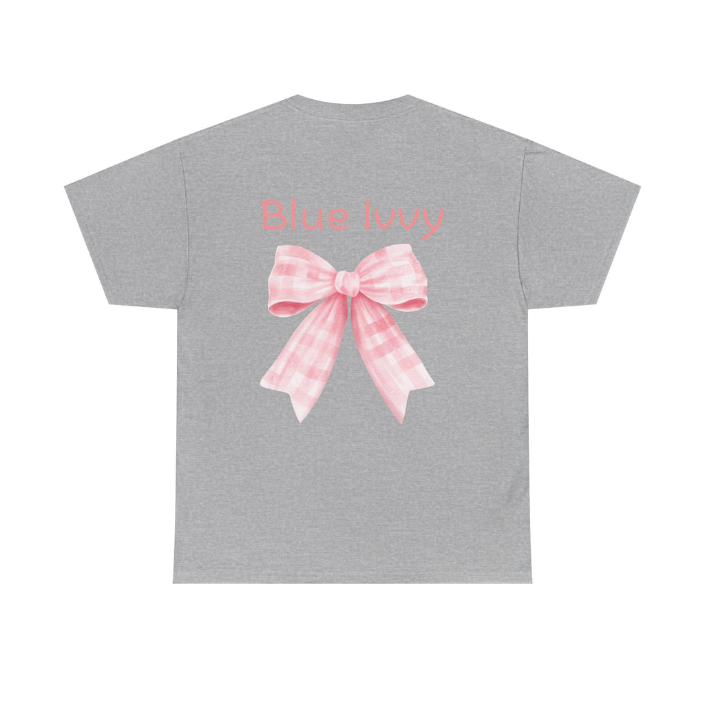 Checkered Bow Cotton Tee