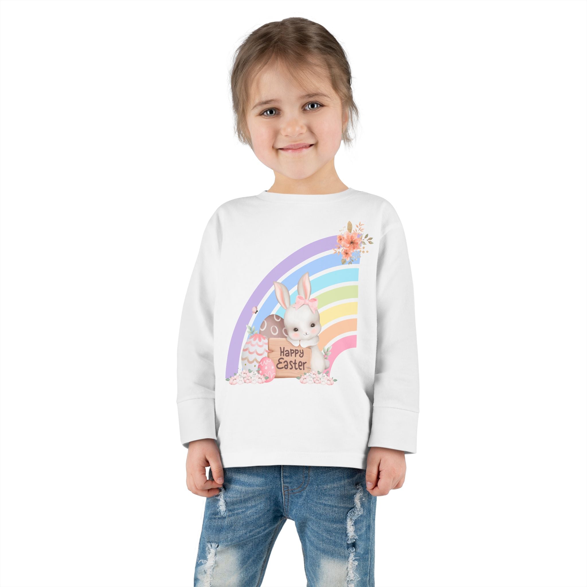 Easter Rainbow Toddler Long Sleeve Tee