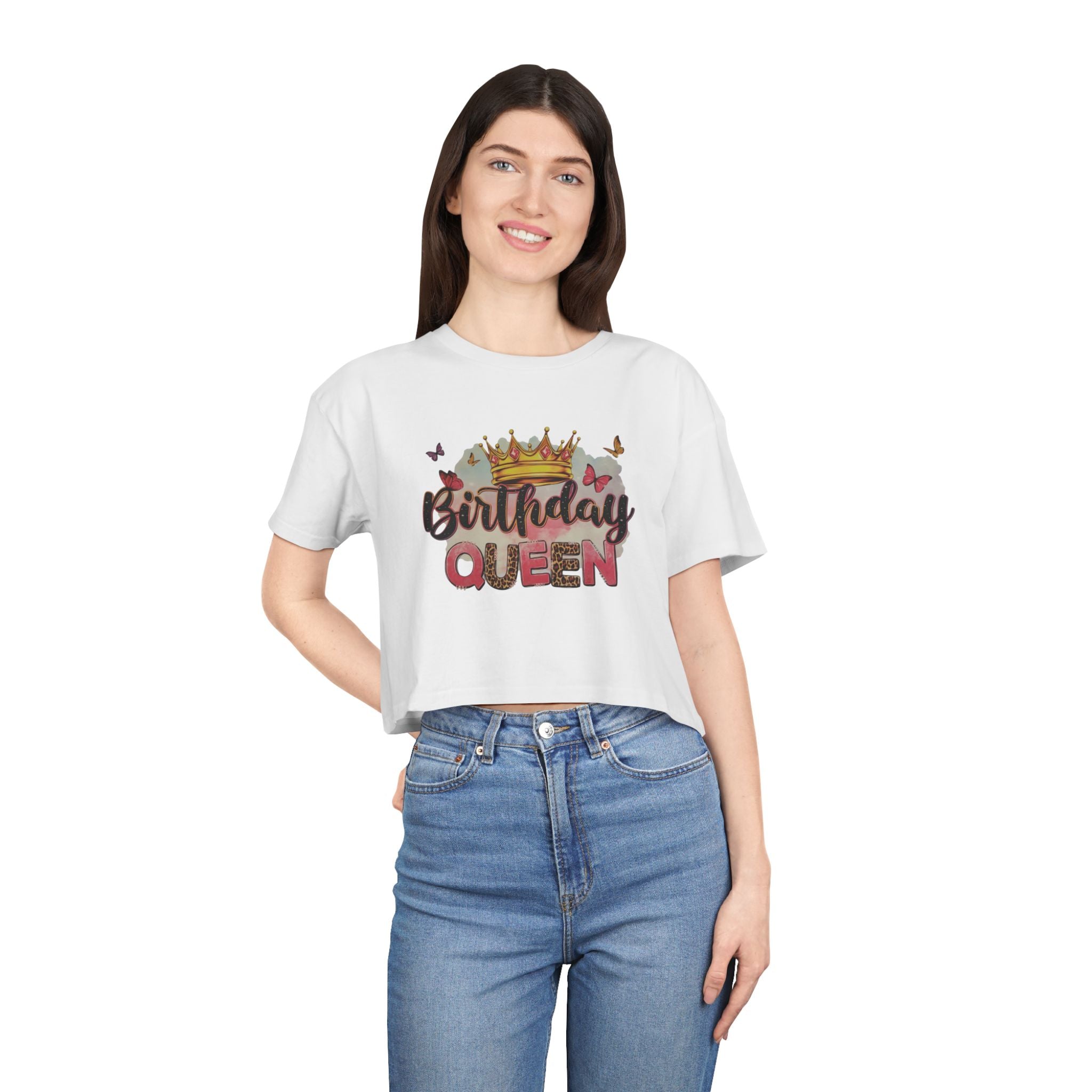 Birthday Queen Crop Tee