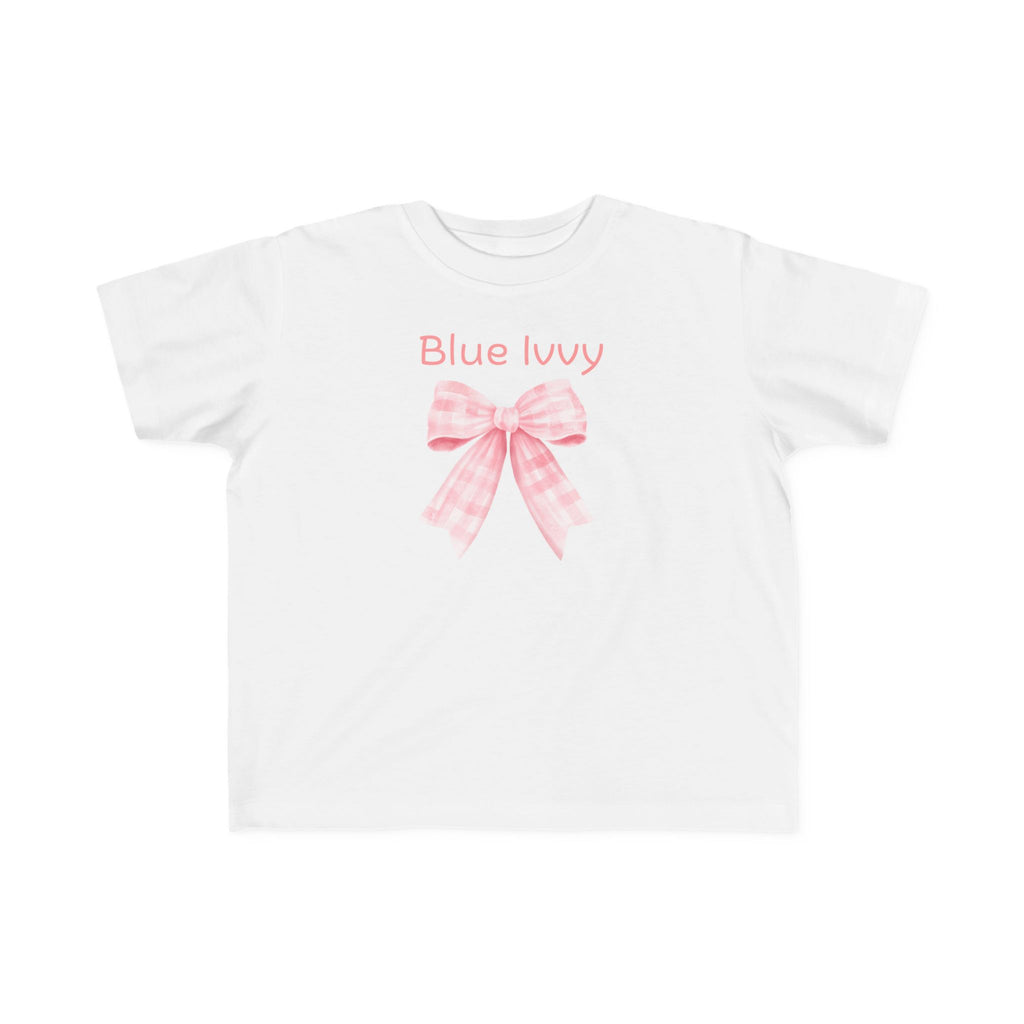 Blue Ivvy Checkered Bow Tee