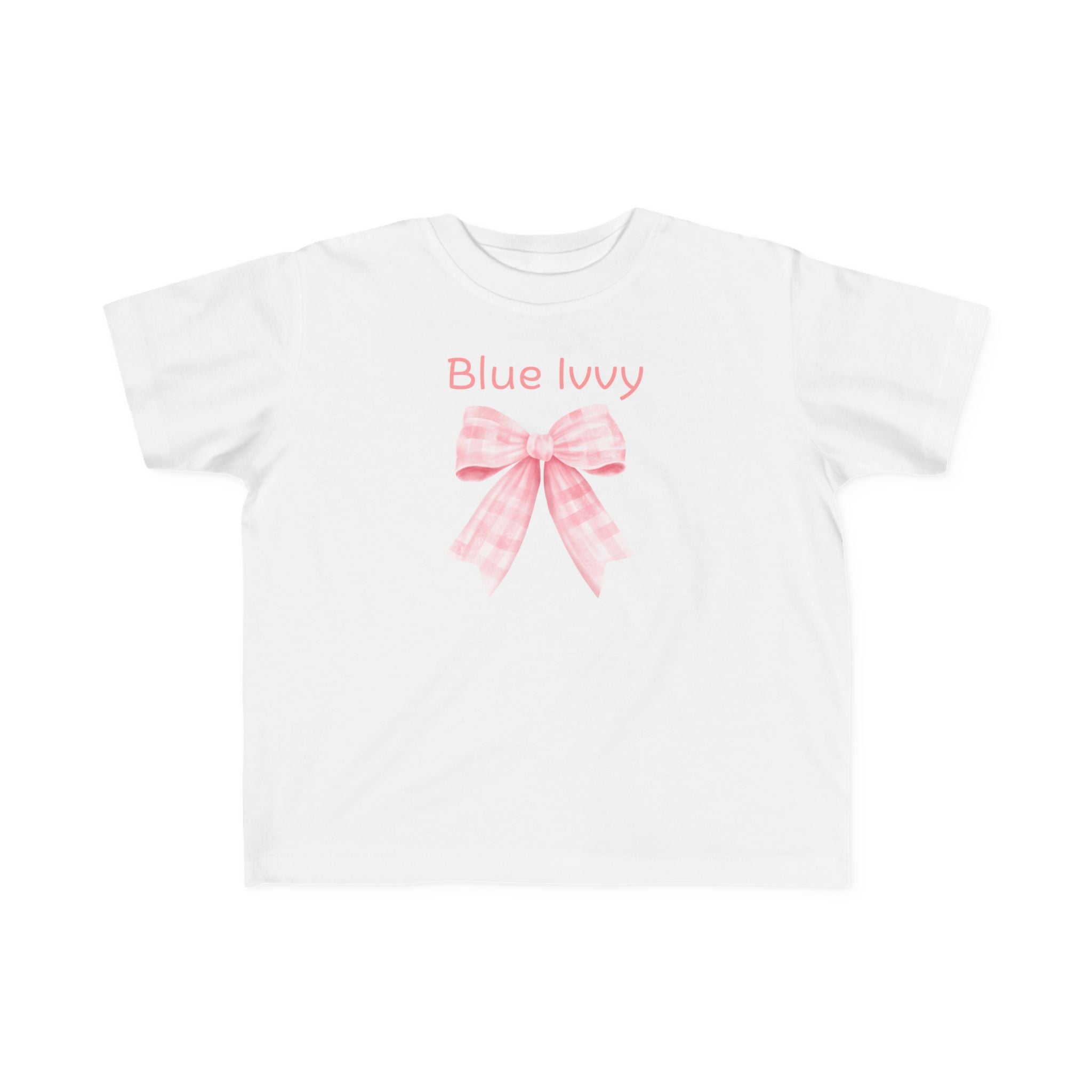 Blue Ivvy Checkered Bow Tee