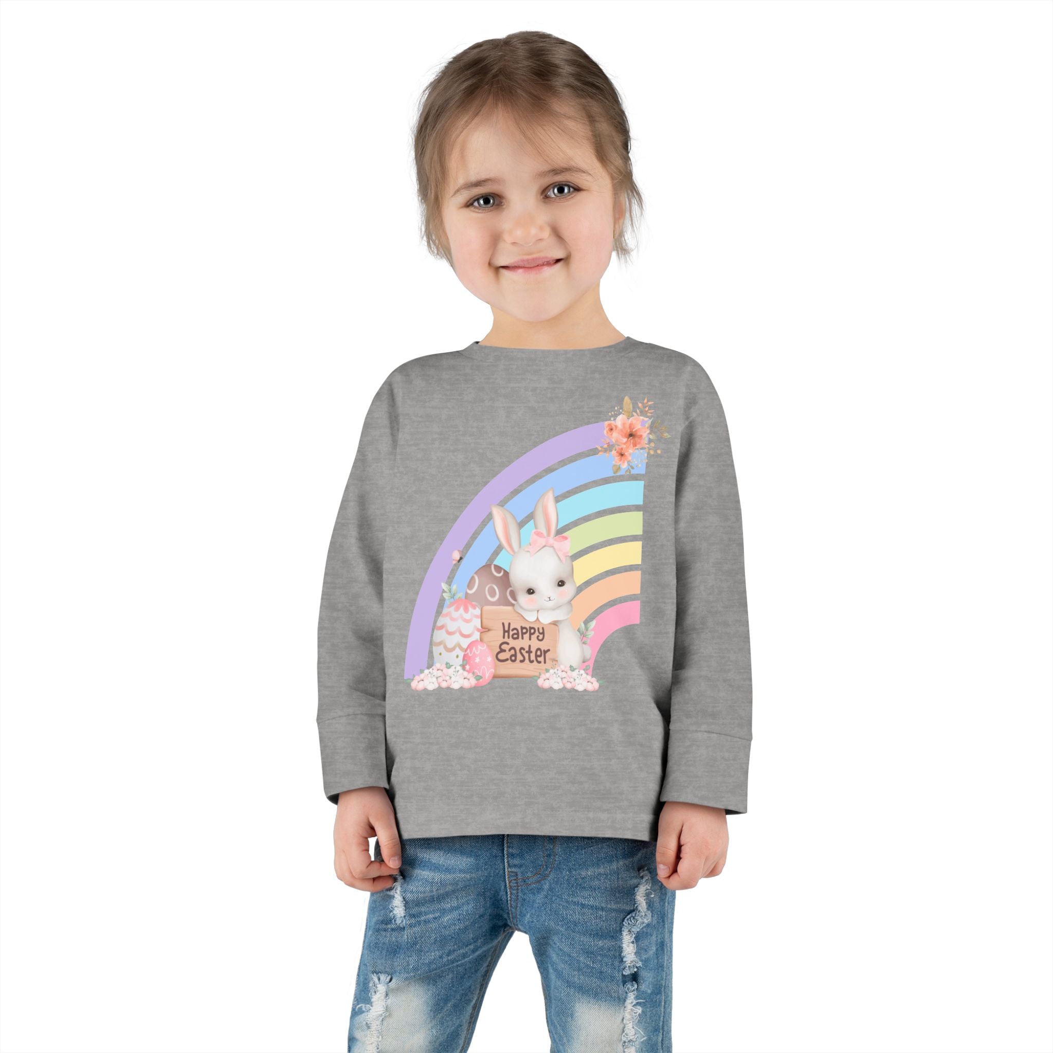 Easter Rainbow Toddler Long Sleeve Tee