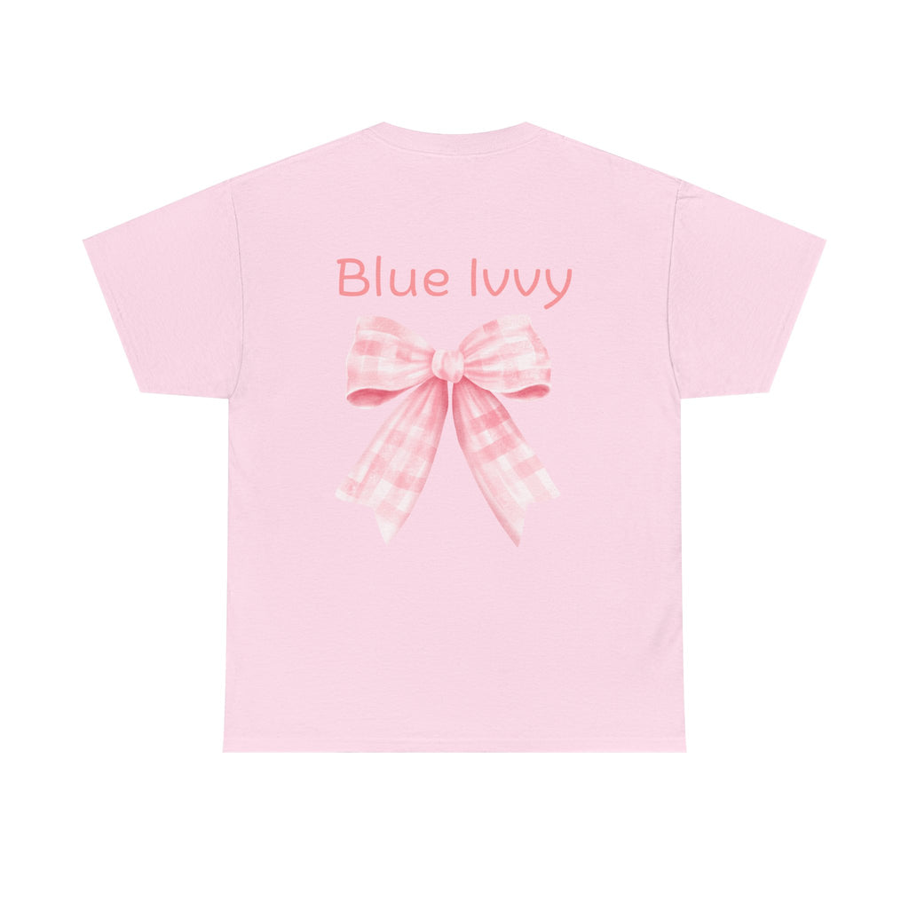 Checkered Bow Cotton Tee